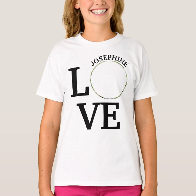 Modern Custom love photo template T-Shirt (Front)