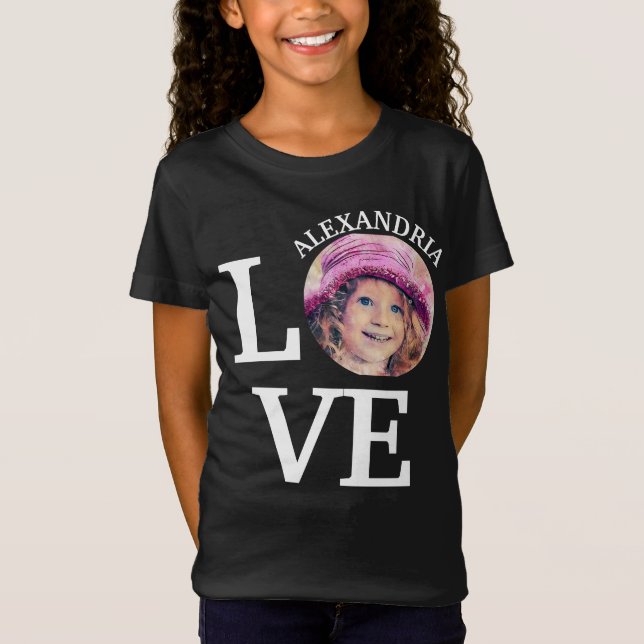 Modern Custom love photo template T-Shirt (Front)