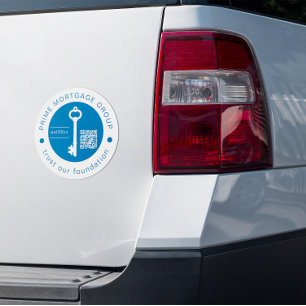 Modern Custom Mortgage Company Add Your Logo Car Magnet