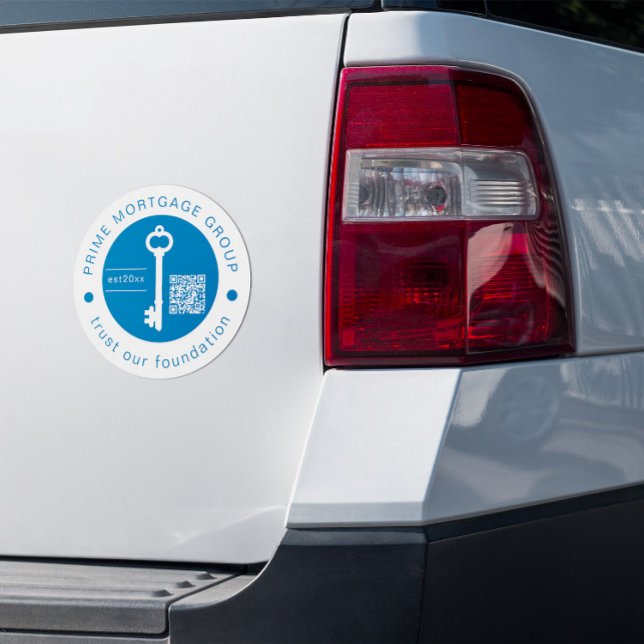 Modern Custom Mortgage Company Add Your Logo Car Magnet (Creator Uploaded)