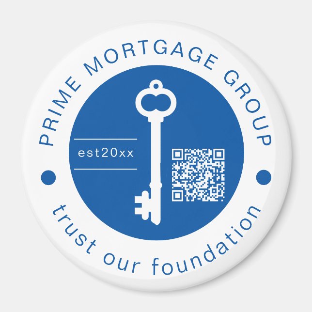 Modern Custom Mortgage Company Add Your Logo Magnet (Front)