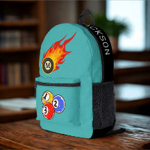 Modern Custom Name Billiard Burning Ball