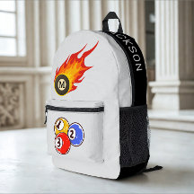 Modern Custom Name Billiard Burning Ball