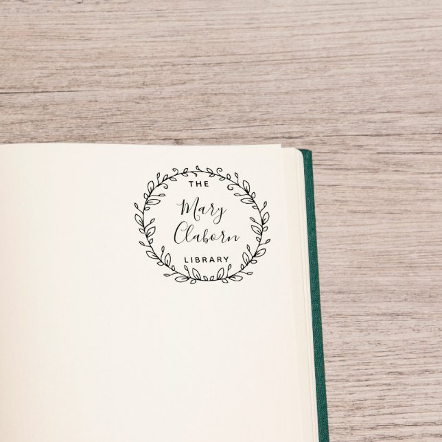 Modern Custom Name Leaves From The Library Of Self-inking Stamp (Creator Uploaded)