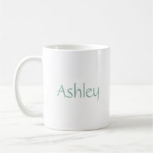 Modern Custom Name Light Blue and White