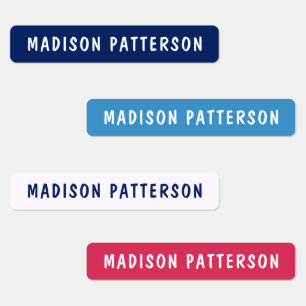 Modern Custom Name School Essentials Labels