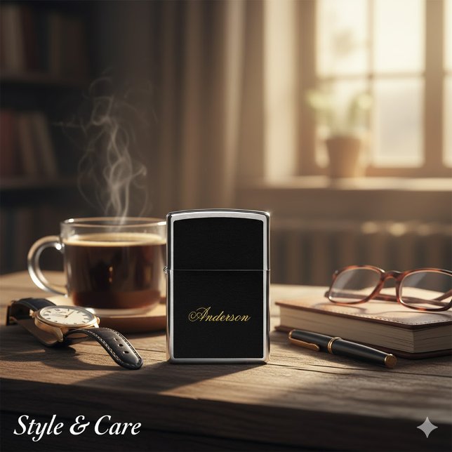 Modern Custom Name Stylish Engraved Zippo Lighter (Modern Custom Name Stylish Engraved Zippo Lighter)