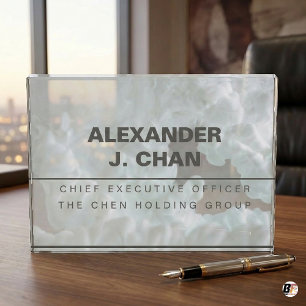 Modern Custom Name with Abstract Cloud Pat Acrylic Award