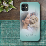 Modern Custom  One Photo Teal Gradient  Iphone 11 Case at Zazzle