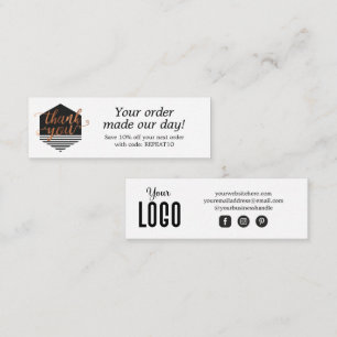 Modern Custom Order Thank You Card