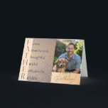 Modern Custom Photo Acrostic Poem Father Birthday Card<br><div class="desc">Show your appreciation to your father on his birthday, with this customizable acrostic poem birthday card. The word 'Father' is in faux gold lettering down the left side of the card, each letter being the starting point for a positive word or phrase. You can choose to keep the default text...</div>
