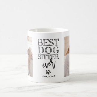 Modern Custom Photo Best Dog Sitter Coffee Mug