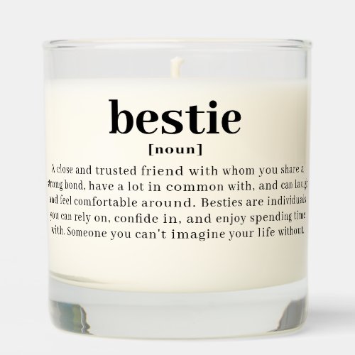 Modern Custom Photo Bestie Meaning Best Friends Scented Candle