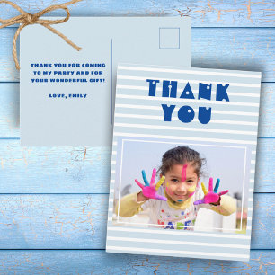 Modern Custom Photo Birthday Thank you Postcard