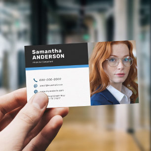 Modern Custom Photo Business Card