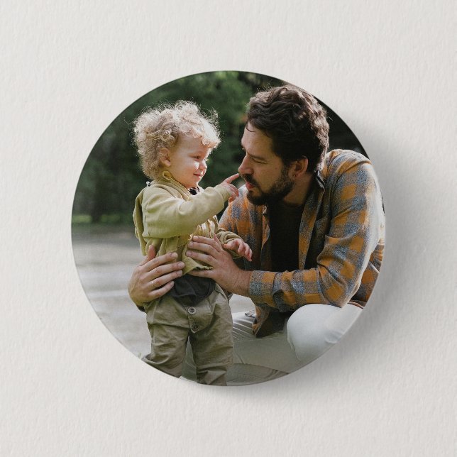 Modern Custom Photo Button (Front)