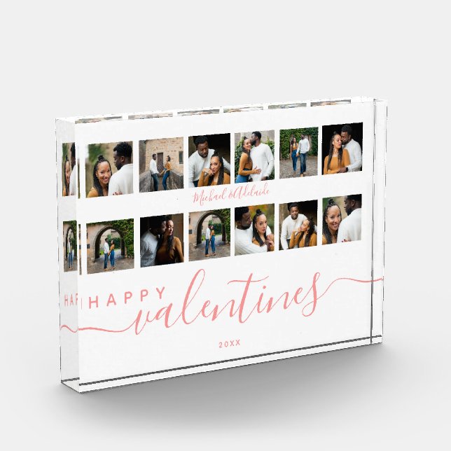 Modern Custom Photo Collage Couples Valentines Day (Left)