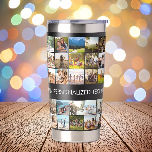 Modern Custom Photo Collage Insulated Tumbler (Creator Uploaded)