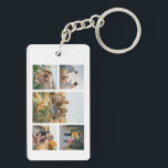 Modern Custom Photo Collage Keychain<br><div class="desc">Create your own custom photo keychain,  simply add your favorite pictures for a personalized family keychain.</div>