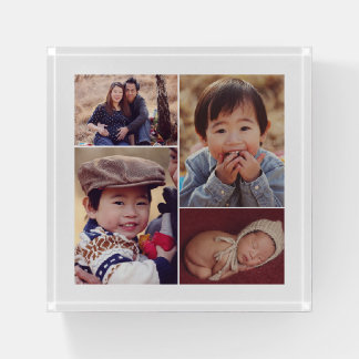 Modern Custom Photo Collage Paperweight