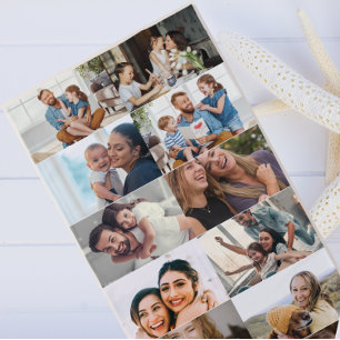 Modern Custom Photo collage Personalized photos Beach Towel