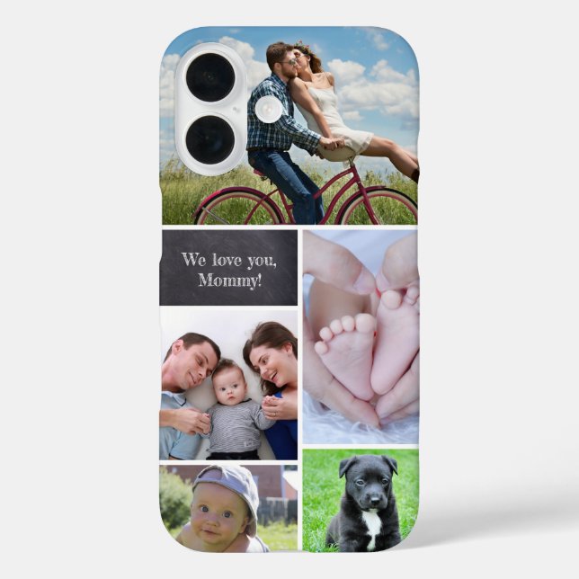 Modern custom photo collage phone case (Back)