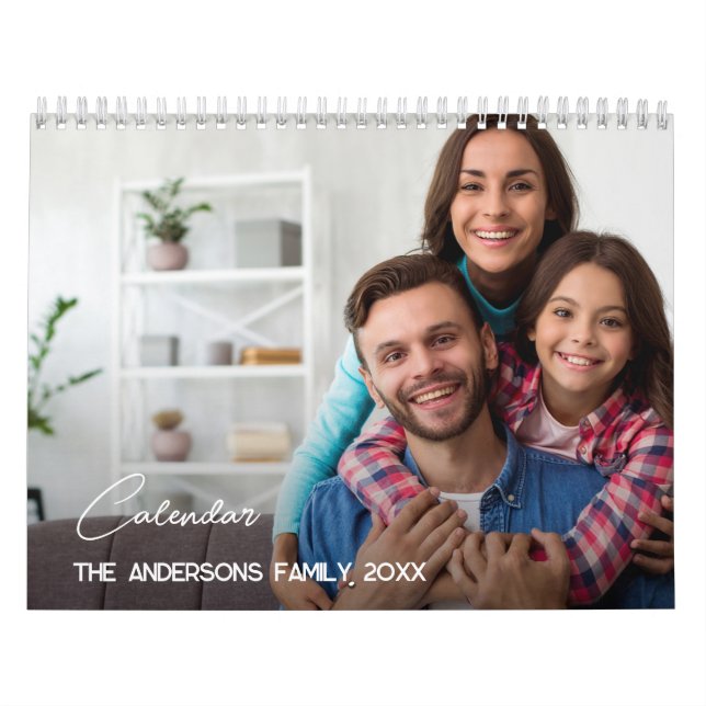  Modern Custom Photo Create Your Own Family  Calendar (Cover)