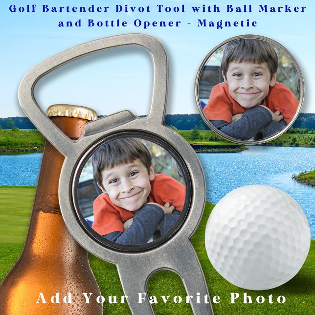 Modern Custom Photo Create Your Own Golfer Divot Tool (Creator Uploaded)