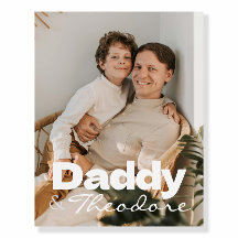 Modern Custom Photo Daddy & Baby Name Keepsake