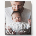 Modern Custom Photo Daddy & Baby Name Keepsake