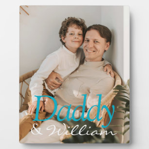Modern Custom Photo Daddy & Baby Name Keepsake Plaque