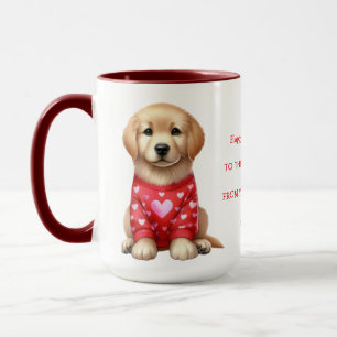 Modern Custom Photo Dog Valentines day Mug