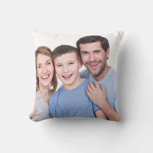 Modern Custom Photo family Cover Pet Gift Throw Pillow