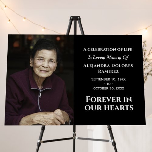 Modern Custom Photo Forever In Our Hearts Funeral