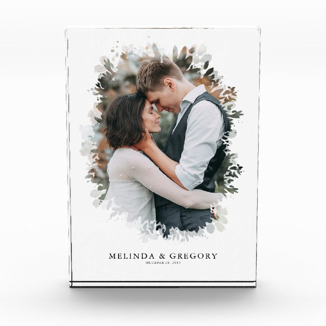 Modern Custom Photo Gift Home Decor Acrylic Block (Front)