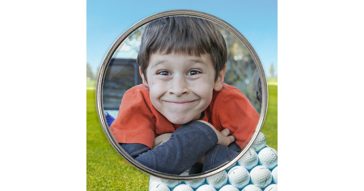 Modern Custom Photo Golf Ball Marker