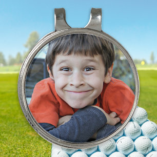 Modern Custom Photo Golf Ball Marker Hat Clip