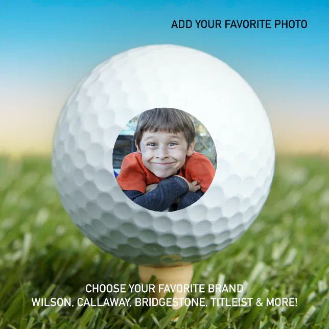 Modern Custom Photo Golf Balls Zazzle