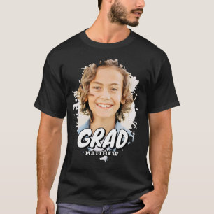 Modern Custom Photo Grad Personalized Name T-Shirt