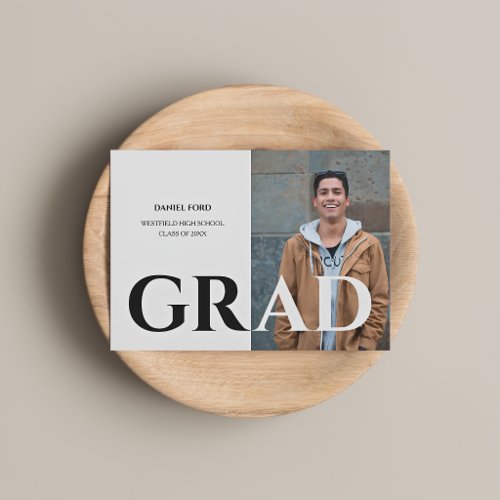 Modern Custom Photo Graduation Announcement