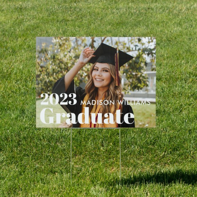 Modern Custom Photo Graduation Sign (Insitu)