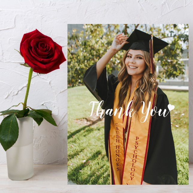 Modern,Custom Photo, Graduation Thank You Postcard (Creator Uploaded)