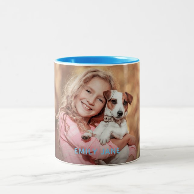 Modern Custom Photo Mug Gift (Center)