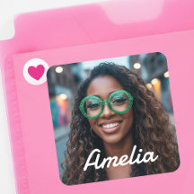 Modern Custom Photo Name Retro Typography