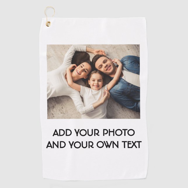 Modern Custom Photo or Logo Team Logo golf  Golf Towel (Front)