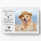 Modern Custom Photo Pet Loss Sympathy Dog Memorial