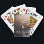 Modern Custom Photo Playing Cards<br><div class="desc">Up the ante with these modern playing cards. Customize with your own photo and personalize your name and details. Give as a gift to the newlyweds,  to your wedding guests,  or keep them just for fun!</div>