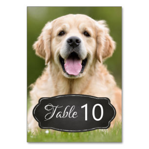 Modern Custom Photo Rustic Chalkboard Wedding  Table Number