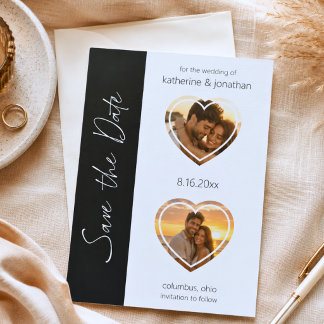 Modern Custom Photo Save the Date Invitation