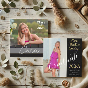 Modern Custom Photo Simple Graduation Invitation